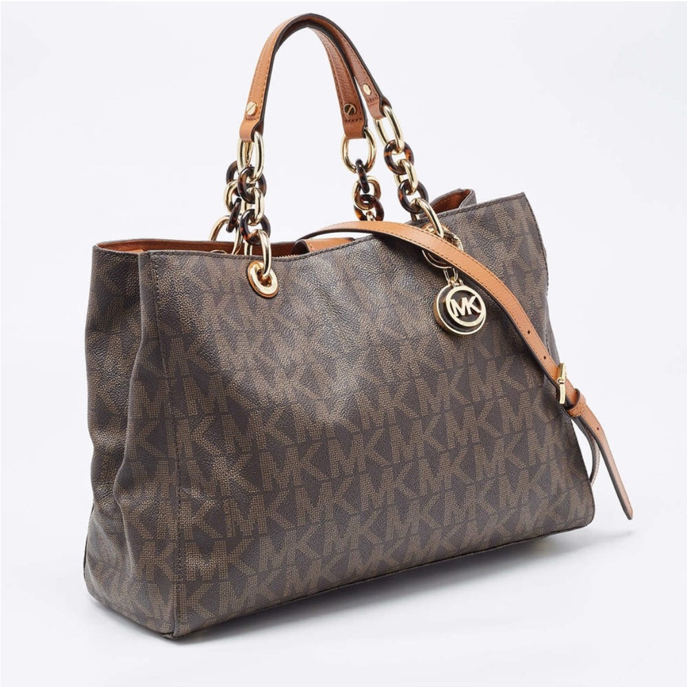 MICHAEL Michael Kors Signature Brown and Tan Satchel
